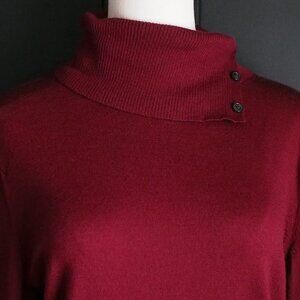 Banana Republic | Burgundy Merino Wool Turtleneck Sweater